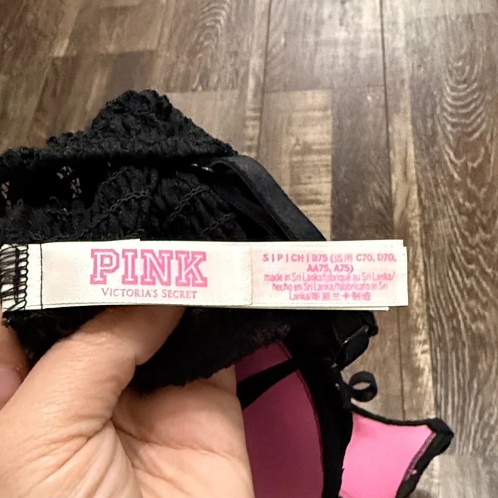 PINK Victoria's Secret Black Lace Longline Bra - Picture 3 of 4
